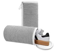 Kisvic Shoe Wash Bag, Washing Machine, 2 Pieces Shoe Bag for Washing Machine and Dryer, 360° All-Round Cleaning, Laundry Net Shoes, Grey