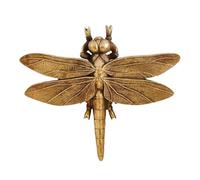 KISWIAR Gold Dragonfly Figurine, Dragonfly Statue, Mini Insect Ornament, Resin Insect Design Wall Mounted Decoration for Office Desktop (Golden)