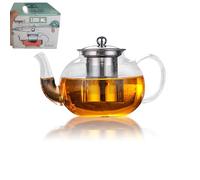 Kiswleon 1200ml Glass Infuser Teapot,Loose Leaf Teapot,Stainless Steel Tea Pot with Infuser for Black Tea,Green Tea, Scented Tea,Jasmine Tea and Lemon Tea