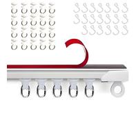 Kiswleon 150cm Self Adhesive Curtain Track,Easy to Install Curtain Rails and Fittings,No-Damage Ceiling Curtain Track