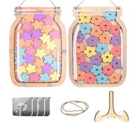 Kiswleon 2 PCS Reward Jar with 60 Star Tokens,Star Chart and Reward Jars for Children Behaviour,Behaviour Charts for Children,Potty Training Toilet Training,Chores Chart for Kids Toddler