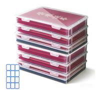 Kiswleon A4 Storage Box 6 Pack,Plastic Clear Box Files A4 with Lids,Portable Paper Storage with Buckle,Waterproof Stackable Document Boxes for File,Paper,Document,Craft,Paperwork (31 * 23 * 5)