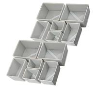 Kiswleon Clothes Drawer Organisers,12-Piece Drawer Dividers, Folding Wardrobe Drawer Divider Clothe for Bedroom Fabric Underwear Organiser,Shirt,Socks,Underwear,Clothes Organiser for Wardrobe