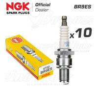 Kit 10 Original Ngk Br9Es Spark Plugs With Resistance