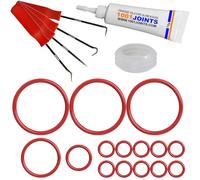 KIT 16 JOINTS CARE WATER TANK FLOWMETER FLOWMETER THERMOBLOCK INFUSION GROUP HOSE COFFEE MACHINE REPLACEMENT COMPATIBLE WITH DELONGHI EABI EAM ECA ESAM PHILIPS HD5720 AEG (HOOKE)