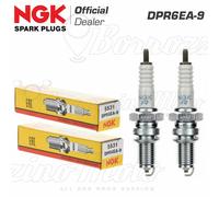 Kit 2 Candles Ngk Dpr6Ea-9 Original Piaggio Hexagon Gt (M1400) 250 1998-1999
