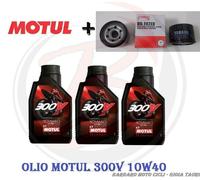 Kit 3 Liters Motul 300V 10W40 Oil + Original Oil Filter T-Max 500 530