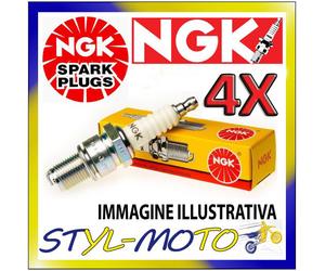 Kit 4 Candles NGK Spark Plug CR9E Kawasaki ZZR 1100C 1100 1992