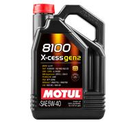 Kit 5L Engine Oil Car 8100 X-Cess Gen2 5W-40 Motul 100% Synthetic Acea A3/B4