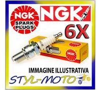 Kit 6 Candles NGK Spark Plug BKR6E-11 GL 1800 AGoldwingSC47 1800 2003