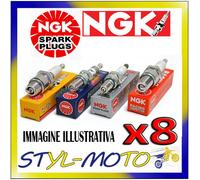 Kit 8 Spark Plugs NGK B8ES Lamborghini Silhouette P300 3.0 1977