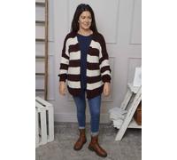 Kit and Kaboodal Women's Kennedy Stripe Knitted Cardigan Wine Kit and Kaboodal Wine One Size