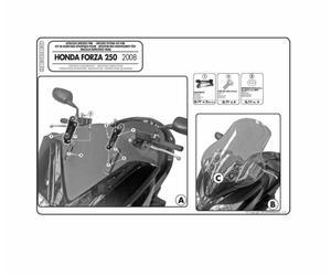 Kit Attachments Givi Windshield FITS HONDA Forza 250 X / ex 08/11