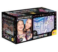 Lisciani - MONSTER HIGH - Jewelry Monster Bag - Creativity for kids from 5 years old - Jewellery Creation Kit with Storage Case - Make Necklaces and Bracelets - Includes Monster Charms