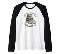 Kit Carson Pathfinder Scout Western Frontier Raglan Baseball Tee
