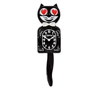 Kit Cat Klock Classic Black with Heart Eyes - Iconic Cat Clock with Moving Heart Eyes and Tail, Battery Operated Wall Clock, Made in USA, Perfect for Home Decor, Mid-Century Modern Clock, Unique Gift