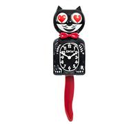 Kit Cat Klock Crimson Royale with Heart Eyes - Iconic Cat Clock with Moving Heart Eye and Tail, Battery Operated Wall Clock, Made in USA, Perfect for Home Decor, Mid Century Modern Clock