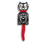 KIT CAT Klock Gentlemen (Crimson Royale) - Retro Cat Clock with Moving Eyes and Tail, Battery Operated, Made in USA
