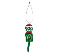 Kit Cat Klock Kit Cat Christmas Ornament - Santa Hat Design Green