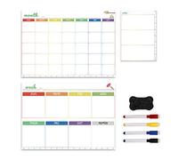Kit Daily Weekly Monthly Planner Calendar Fridge Magnet Drawing Pen Erase Whiteboard Calendar Whiteboard for Refrigerator Sheet Magnets for Wall Magnet Erase Board Dry