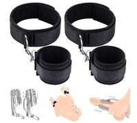 Kit de ataduras para juguetes sexuales de Bondage BDSM, juego de esposas para muñecas y muslos con anillo vibrador para el pene, funda para pene BDSM, juguetes sexuales para adultos para hombr