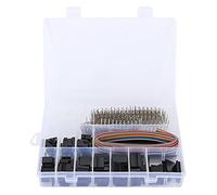 Kit de conectores de pines de 666 piezas Adaptador de engarzado con revestimiento de ABS de latón para pines de alimentación ATX PCIE y Serial ATA con espaciado de pines de 2,54