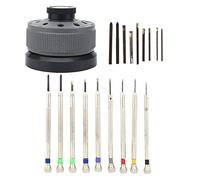 Kit de destornilladores para relojes Juego de destornilladores de precisión de 9 piezas de 0,8 mm y 2,0 mm con puntas reemplazables Herramienta Profesional de reparación de