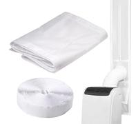 Kit de joint de porte coulissante, kit de ventilation AC - Adjustable à double tuyau scellé - Kits d'isolatioffort: ouvrez la porte coulissante de la largeur souhaitée, fixez le tissu d'étn