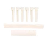 Kit de pernos de cuerda, tuerca de guitarra de hueso de buey, juego de repuesto de clavos para sillín para guitarristas acústicos, accesorios duraderos de calidad profesional