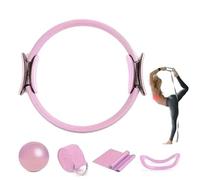 Kit de Pilates en Casa, Set Pilates, Equipo Portátil de Pilate, Pilates Essentials Kit for Women, Equipo Portátil de Pilate, 13 Piece Home Pilatess Equipment (Pink 5-pcs)