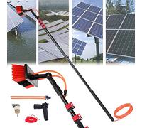 Kit de Poste telescóo con alimentación de Agua - Cepillo Exteble para Limpieza de Ventanas y Paneles solares Equipo Profesal para ado de Ventanas de fácil LIM