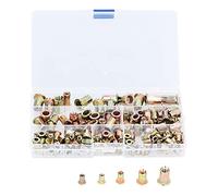 Kit de tuercas de remache, 165 piezas, juego de insertos roscados con sujetadores de tapa de extracción M3 M4 M5 M6 M8 de acero al carbono chapado en zinc de colores para