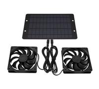 Kit de ventilador de Escape con energía Solar, 10 W, 12 V, Panel Solar, kit de ventilador Dual, ventilación de flujo de aire de alta velocidad para invernadero, gallinero, caseta