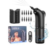 Kit d'élimination du cérumen - Nettoyeur d'oreille électrique portable, 4 pression, kit de nettoyage à EAU Pour adultes et, élimine le cérumen en Toute sécurité et efficacement