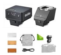 Kit-Godox iT20 S Mini TTL Flash & TR TTL Hot Shoe Riser, 30mm Height Adjustable 0-90°, Bounce/Direct Flash, 700 Flashes with 1.5s Recycle, Magnetic Modifiers Included, for Sony a99/a77/a350(Black)