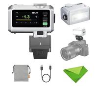 Kit-Godox iT30Pro O Mini Camera Flash (Silver) & TR-O TTL Hot Shoe Riser for Olympus, TTL Auto Exposure, HSS 1/8000, 2.4G Wireless X System, 2.8" Color Touch Screen & Dial, Built-in Diffuser