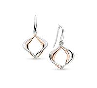 Kit Heath Alicia Rose Grande Earrings - Sterling Silver, Rose Gold Plate, Elegant Drop Jewellery. A blend of warmth and elegance