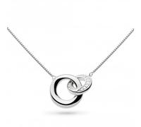Kit Heath Bevel Cirque Link Pavé Necklace - Sterling Silver with Pavé Detailing, Modern Link Design, Perfect for Adding Subtle Sparkle to Your Style