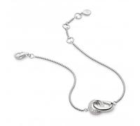 Kit Heath Bevel Cirque Cubic Zirconia Pavé Link 7.5" Bracelet 7151CZ - - Sterling Silver / Rhodium Plated / Zirconia