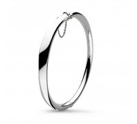 Kit Heath Bevel Cirque Hinged Bangle 7174RP - Polished Quality | Acotis - Sterling Silver / Rhodium Plated