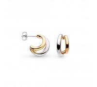 Kit Heath Bevel Cirque Twin Hoop Earrings - Sterling Silver, Gold Plate, Modern Twin Hoop Earrings. Contemporary and stylish