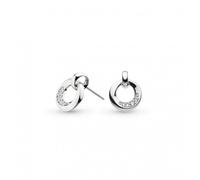 Kit Heath Bevel Cirque Link Pavé Stud Earrings 3153CZ | Acotis - Sterling Silver / Rhodium Plated