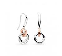 Kit Heath Bevel Cirque Link RP/RG Drop Earrings 6188RG | Acotis - Sterling Silver / Rhodium Plated / Rose Gold Plated