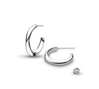 Kit Heath - Bevel Cirque Midi 20mm Hoop Earrings Sleek semi-hoops with a modern edge-gift yourself or someone special with effortless style (20mm)