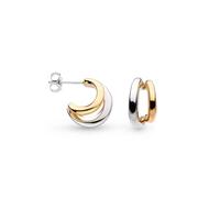 Kit Heath Bevel Cirque Twin Hoop Earrings - Sterling Silver, Gold Plate, Modern Twin Hoop Earrings. Contemporary and stylish