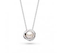 Kit Heath Bevel Trilogy Pearl Necklace 9161FP - Elegant Styling | Acotis - Sterling Silver / Rhodium Plated / Freshwater Pearl