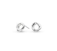 Kit Heath Bevel Trilogy Stud Earrings - Solid Sterling Silver, Interlocking Triple Circle Design, Elegant & Symbolic Jewellery Gift for Her