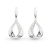 Kit Heath Blossom Flourish Loupe Drop Earrings - Sterling Silver Sculptural Loop Earrings with Flowing, Contemporary Silhouette for Effortless Day-to-Night Style