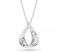 Kit Heath Blossom Flourish Loupe Necklace 90013RP - Polished Quality | - Sterling Silver / Rhodium Plated