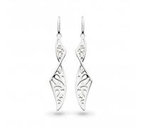 Kit Heath Blossom Flourish Twist Drop Earrings 60015RP - Contemporary - Sterling Silver / Rhodium Plated
